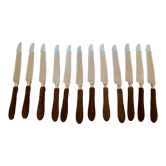 12 knives au gaulois blackened wooden handle