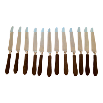 12 knives au gaulois blackened wooden handle