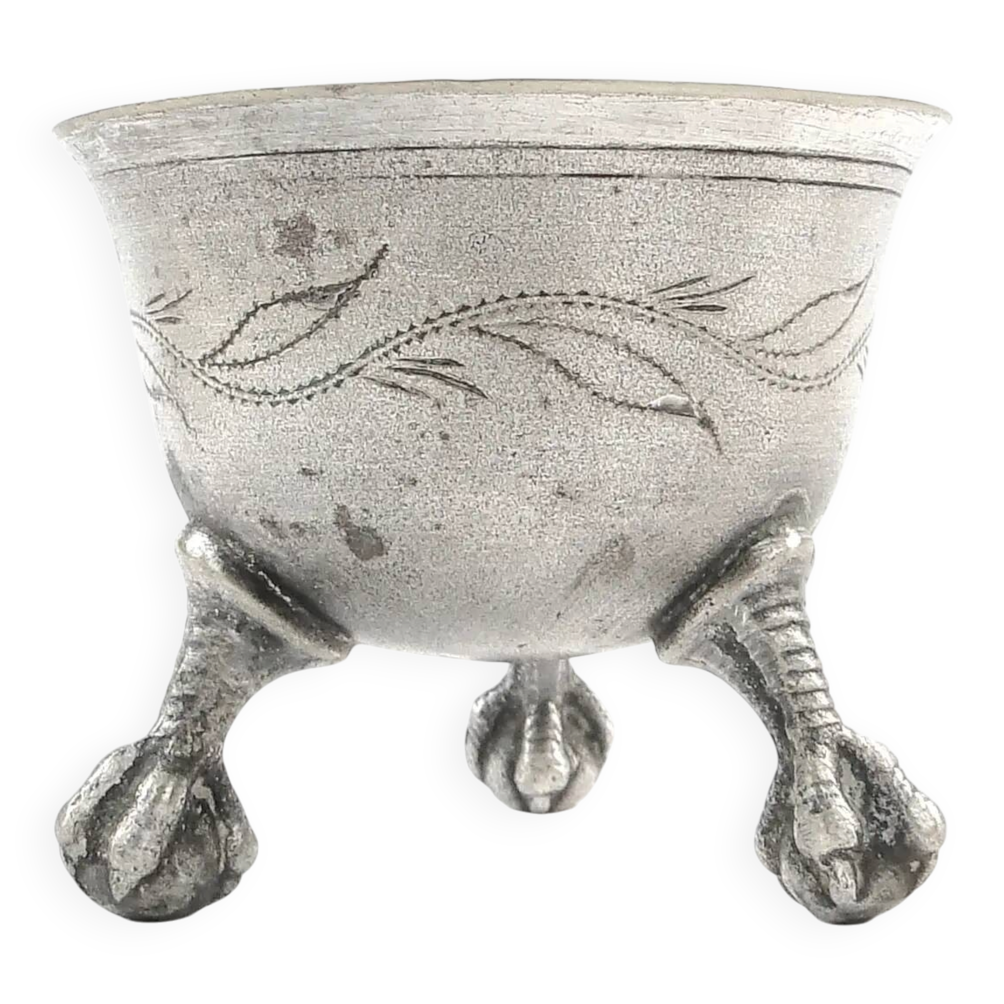 Neoclassical salt cellar, silver-plated brass, Norblin, Poland, 19th century