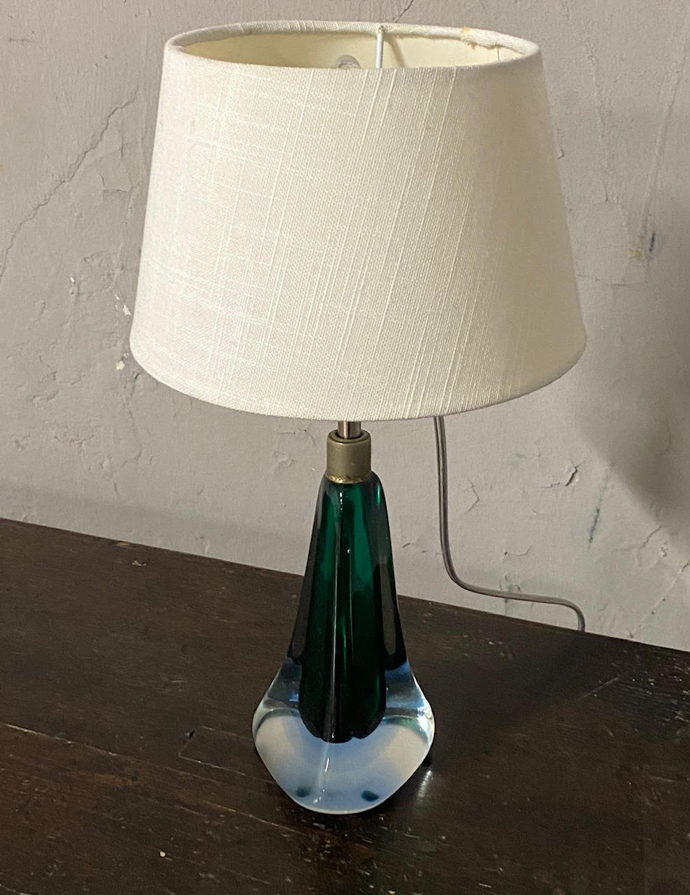 Green Murano lamp in 1960