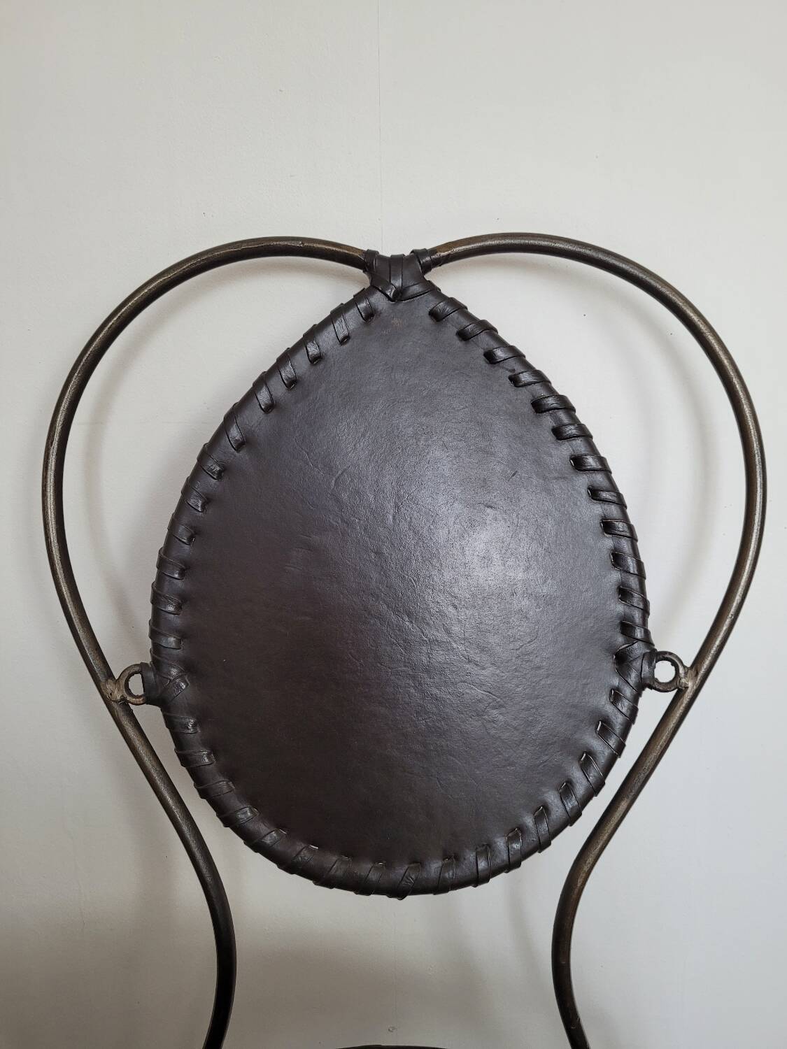 Metal and leather chair