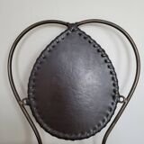 Metal and leather chair