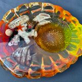 Resin ashtray or altuglas - shell shape, shell inclusion, fish, coral ect