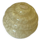Pale yellow Art Deco speckled glass globe Clichy