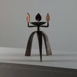 Bougeoir vintage artisanal unique des années 50.