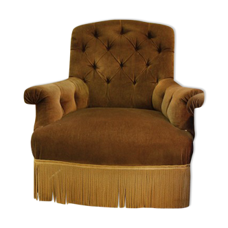 Velvet armchair, 20th century