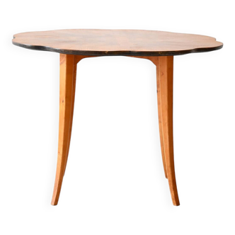 Vintage Swedish Déco birch side table, 1940s