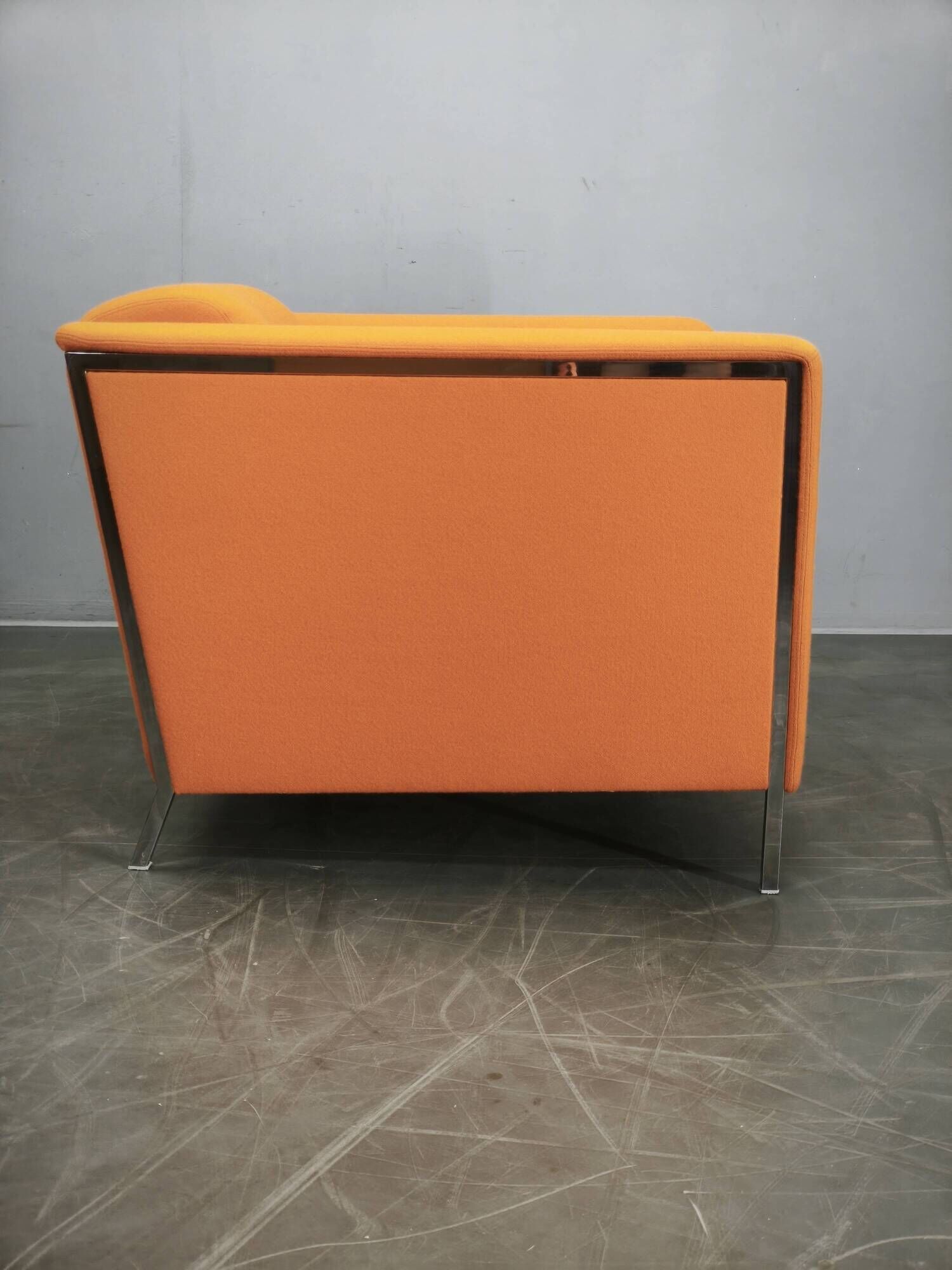 Enrico Franzolini Steel 2000 Orange Armchair for Moroso, Italy