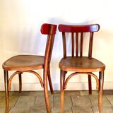 Pair of red Fischel chairs