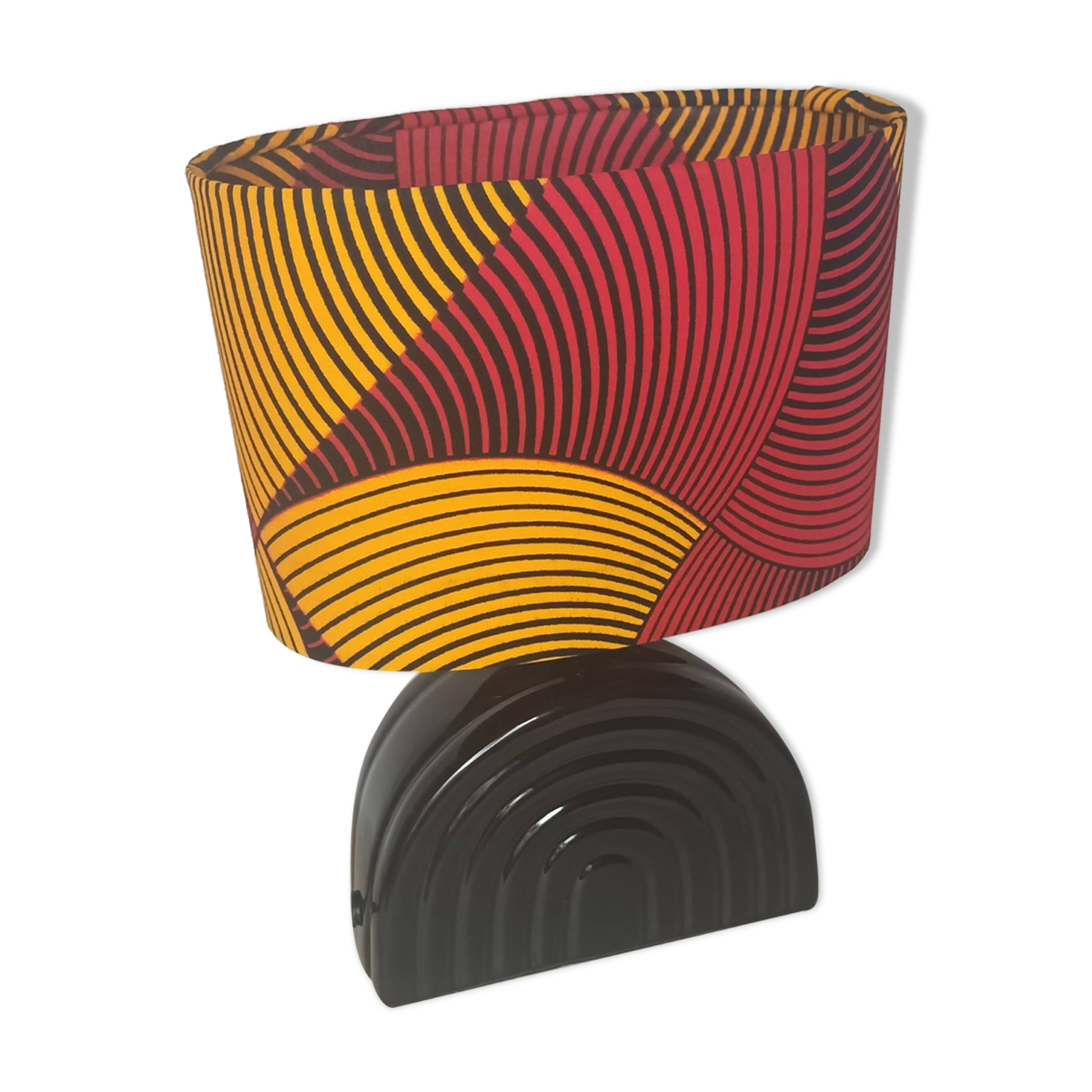 INAYA black ceramic table lamp