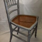 Chaise ancienne style louis XVI cannage gris galet