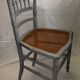 Chaise ancienne style louis XVI cannage gris galet