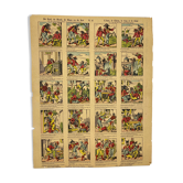 Image of epinal "the donkey, the dog, the rooster and the cat"