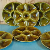 Set of 6 oyster plates in Gien earthenware