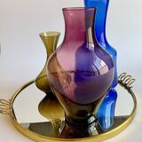 Midcentury Modern glass vases set of 3, Finland 1960s