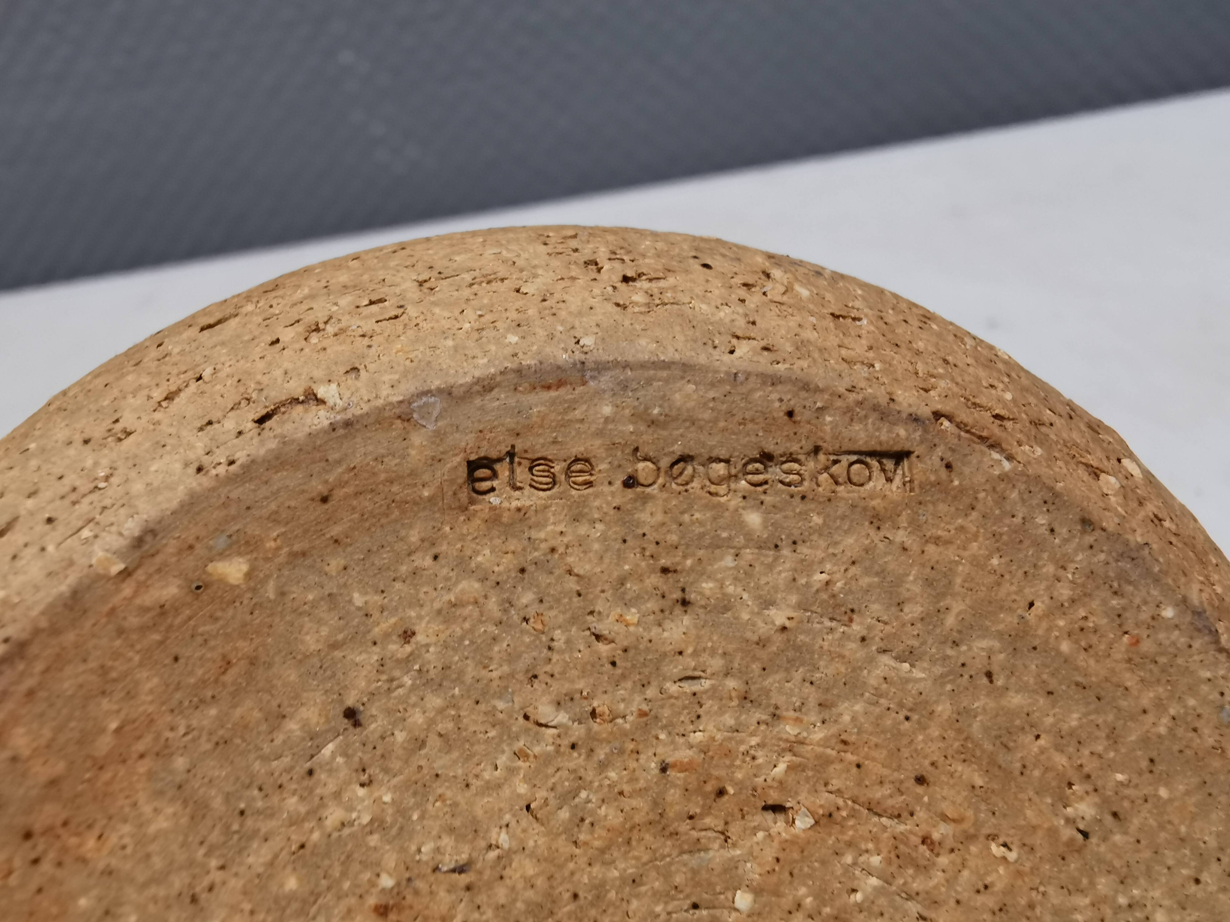 Small ceramic candlestick by Else Bøgeskov Denmark 1970s