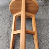 Round side table tripod solid wood scandinavian design