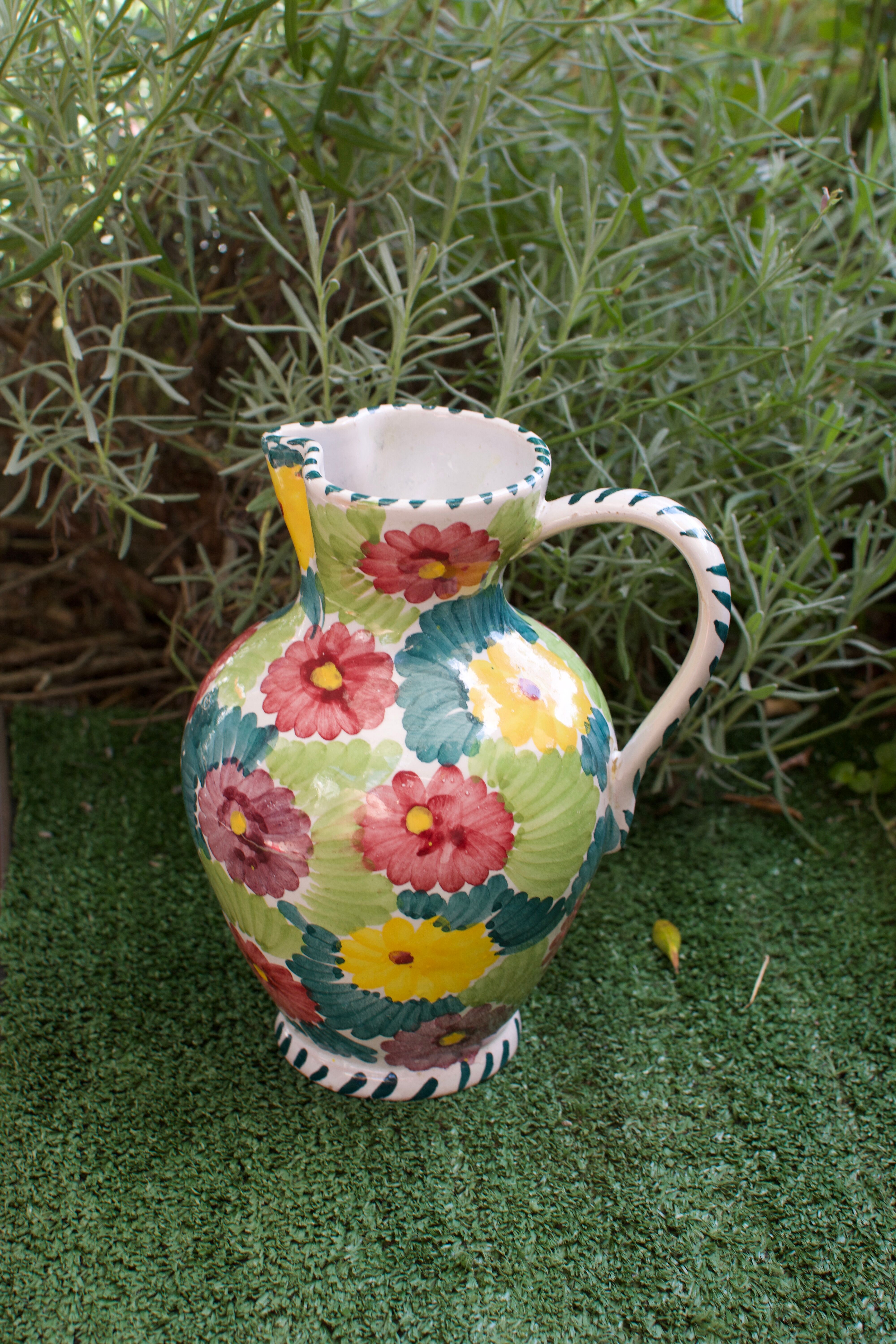 Pichet à fleurs céramique italienne