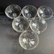 6 Champagne glasses in glass with Venetian ribs - XIXth