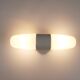 Wilhelm Wagenfeld Bauhaus White Double Sconce Wall Light, Germany, 1950s