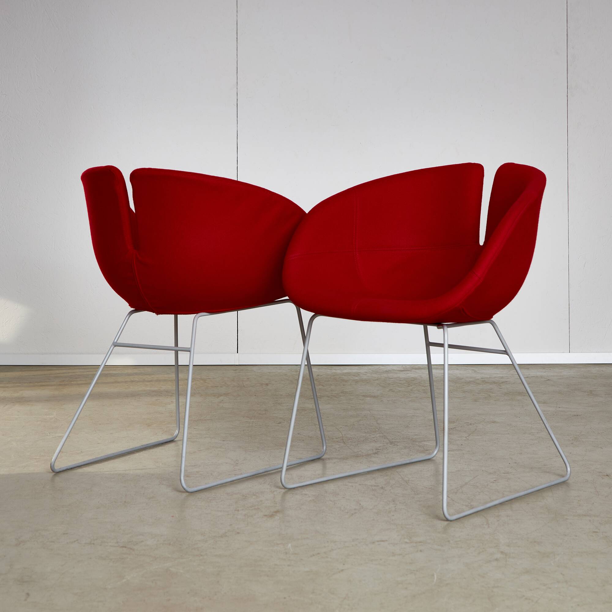 Fjord Chairs in Red by Patricia Urquiola for Moroso, 2002