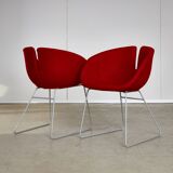 Fjord Chairs in Red by Patricia Urquiola for Moroso, 2002