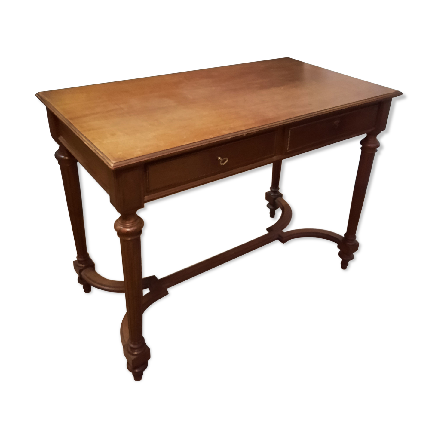 Flat walnut burreau louis XVI style