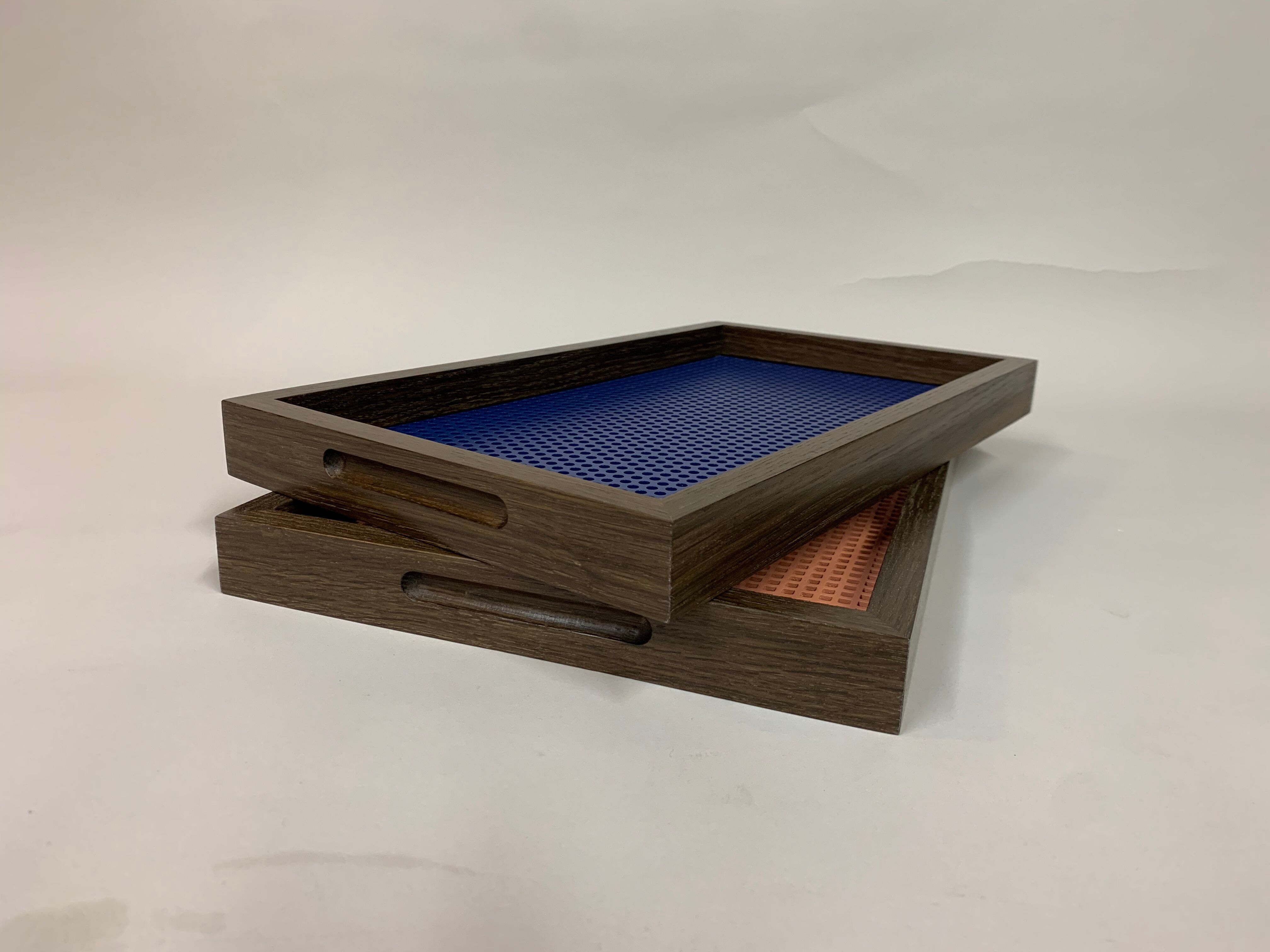 Set of trays (wood: smoked oak)