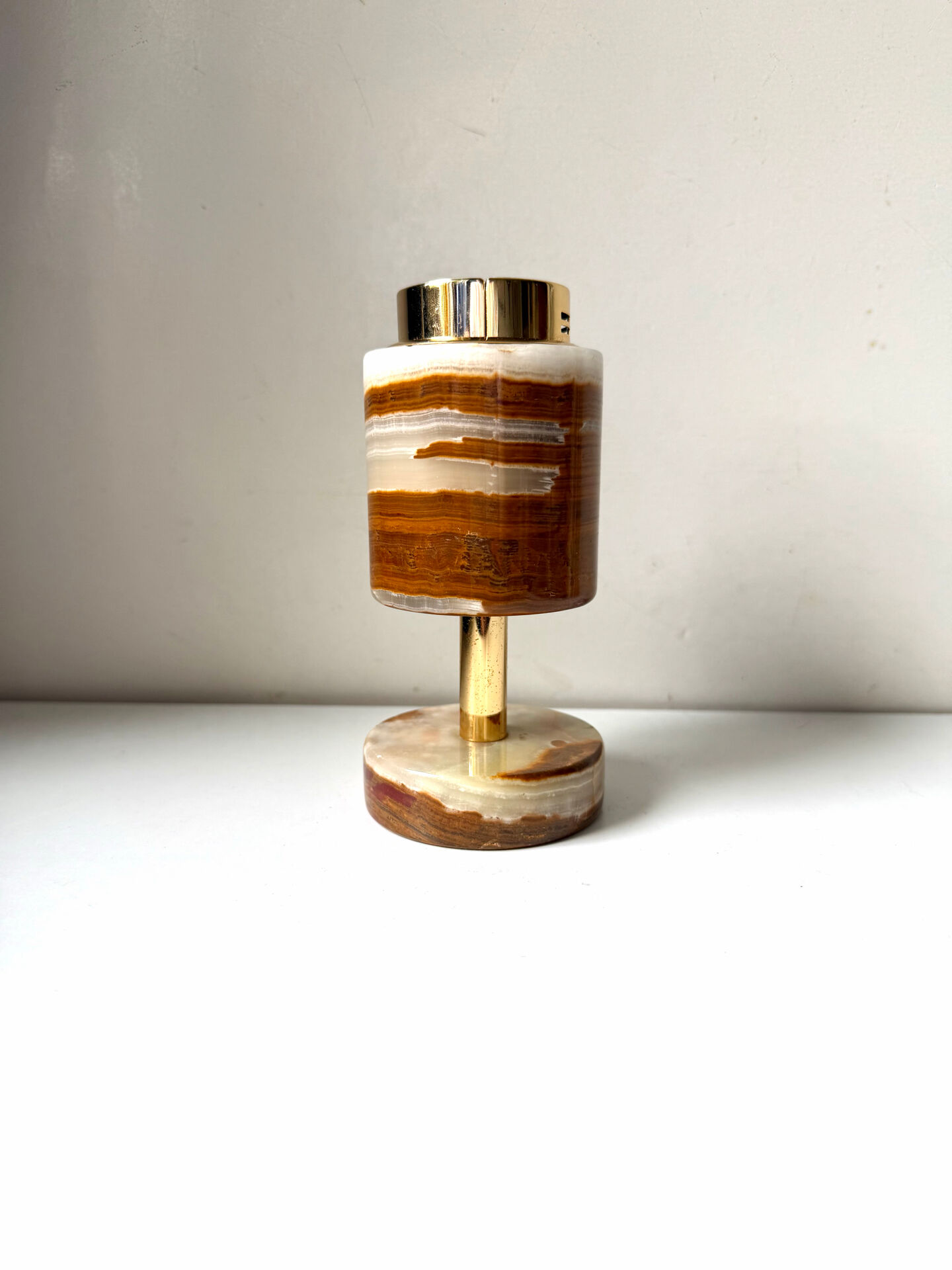 Vintage SAROME Japan Marble Onyx Table Lighter