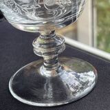 6 verres cristal gravé