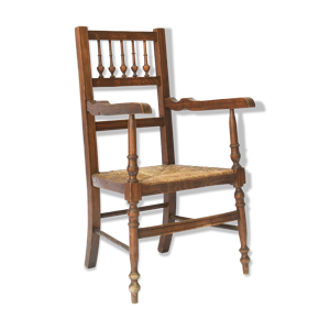 Fauteuil enfant paillé