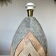 Art Deco style lamp in marble veneer and brass from the 70s