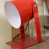 Red metal lamp