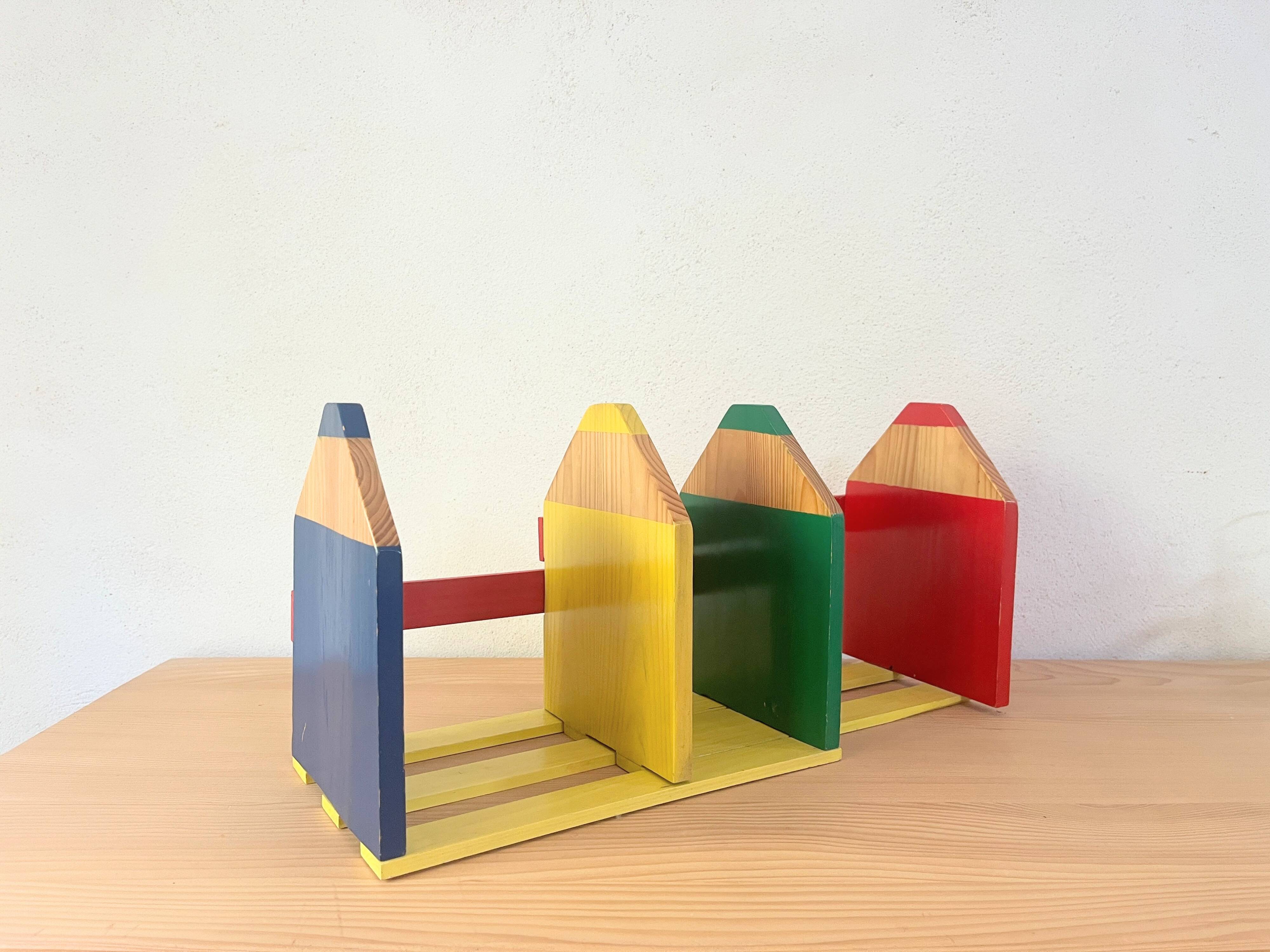 Modular pencil shelf 1980s, Pierre Sala style