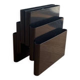 Black magazine rack Kartell 4676 / 4675 (Giotto Stoppino)