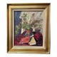 20th century still life painting with books