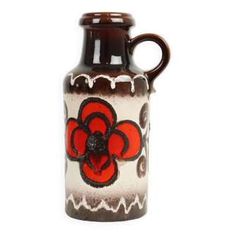Allemagne de l’ouest vase scheurich fat lava fleur poterie 35cm