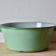 Large vintage basin in green enameled sheet metal