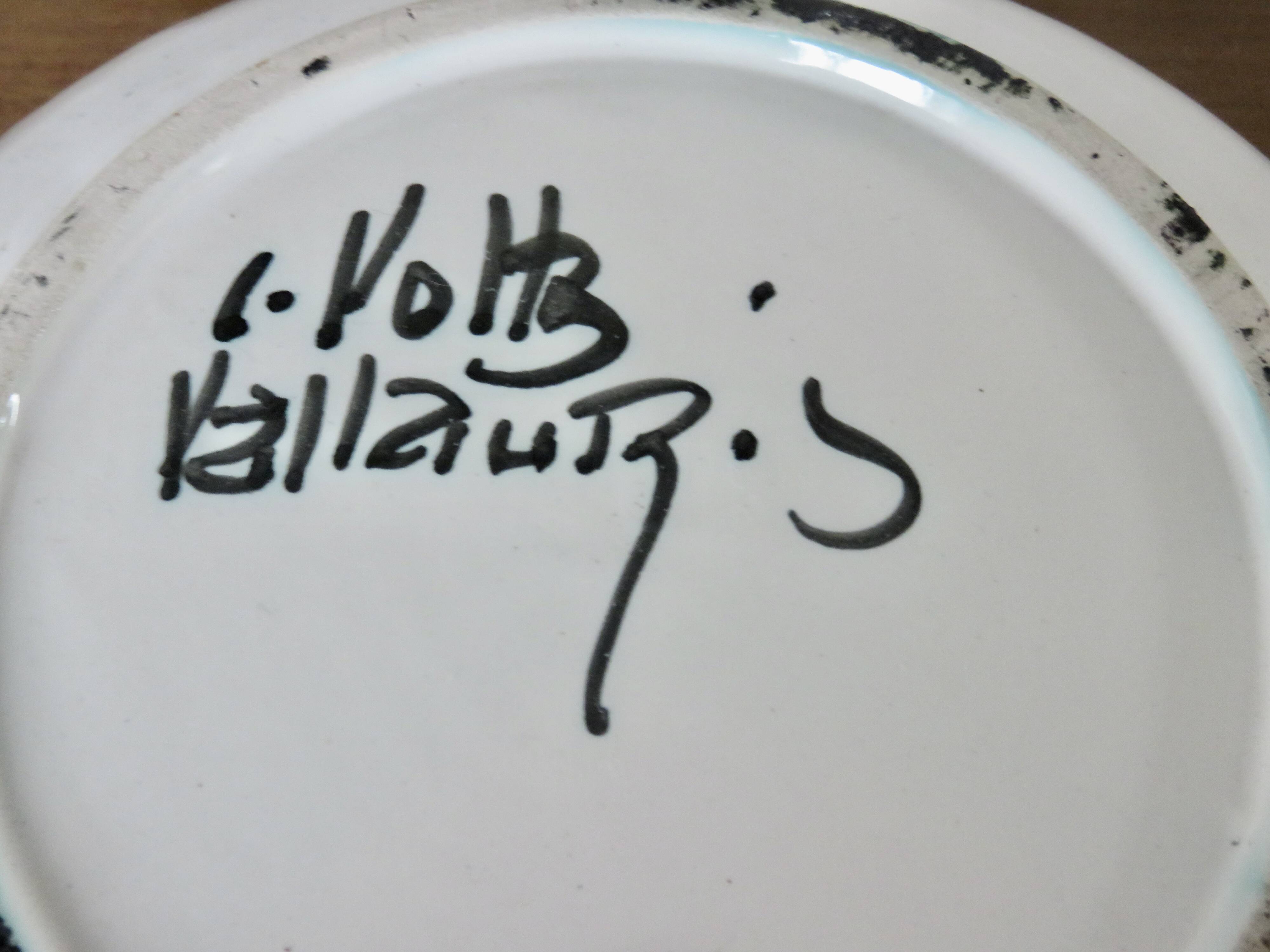 Ceramic zoomorphic decoration signed Charles Voltz, Vallauris, large empty pocket, 50s and 60s