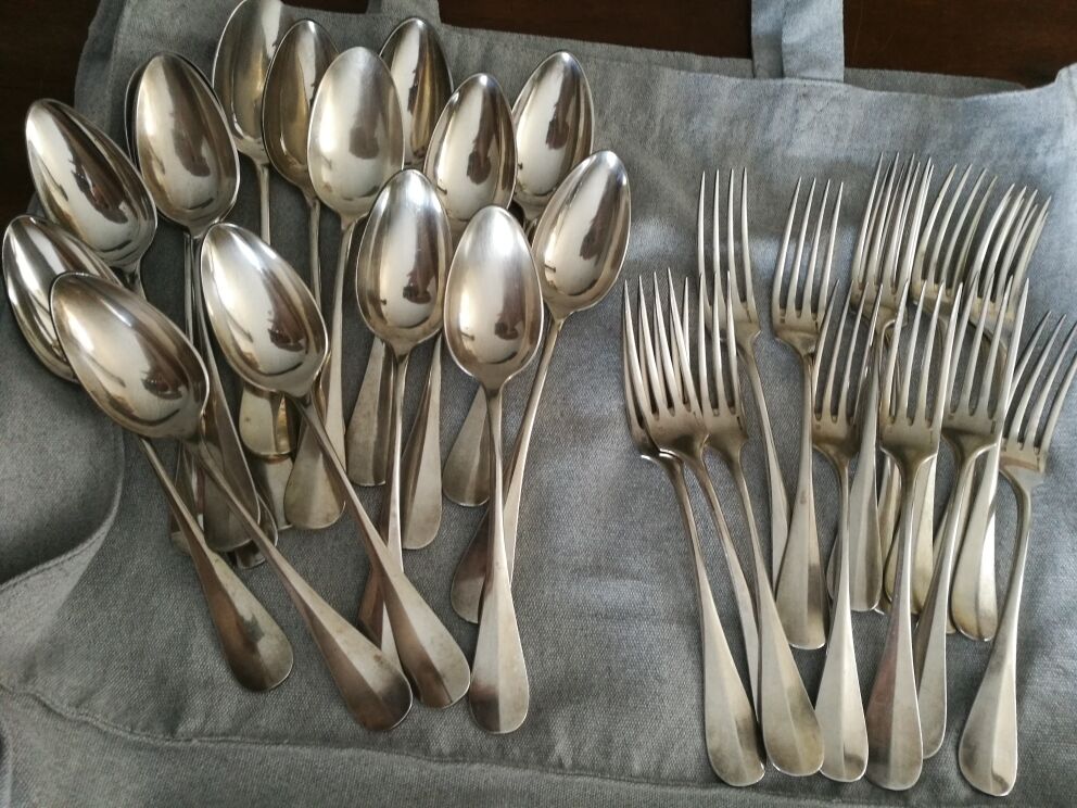 Set of christofle spoons and forks