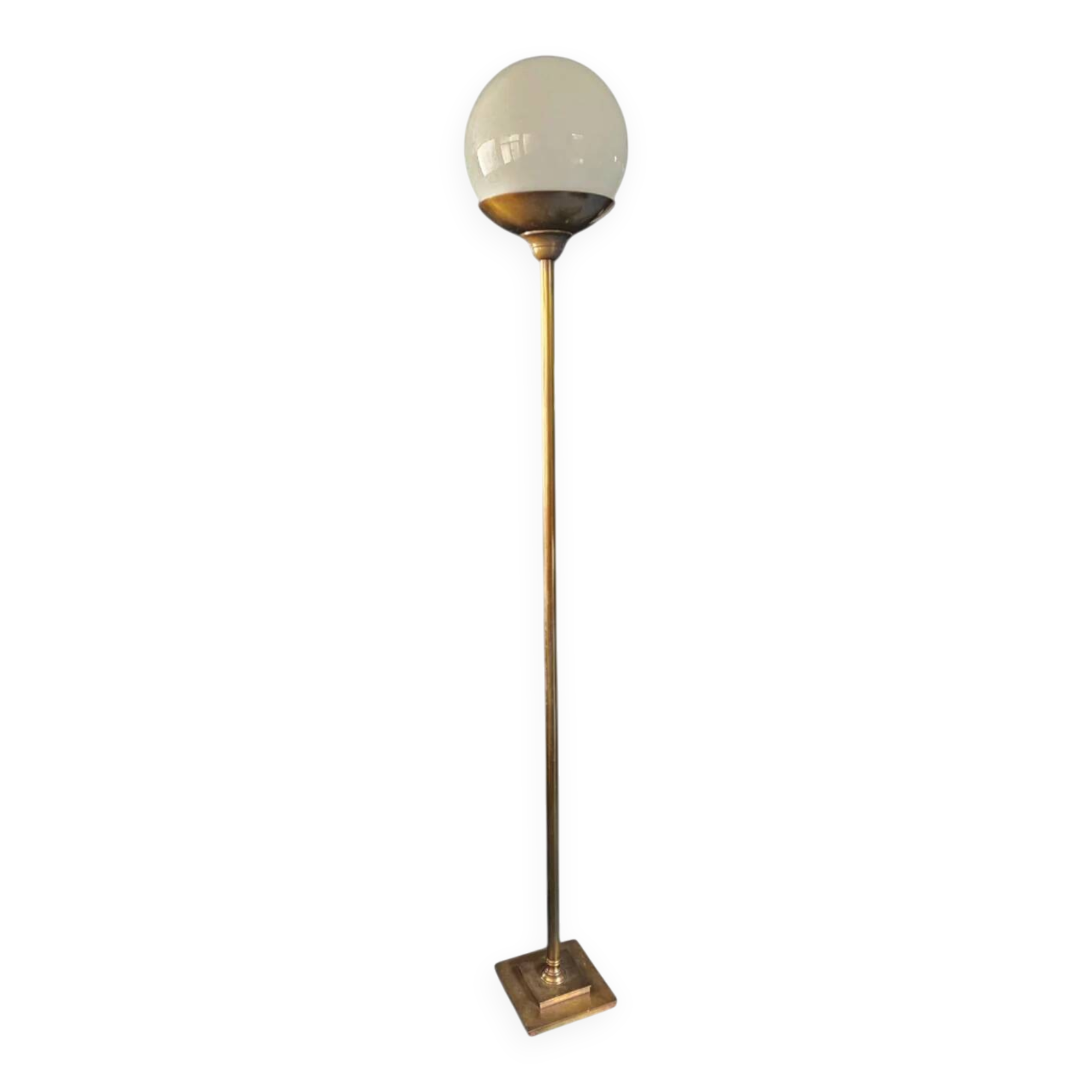 Large brass floor lamp 1970s height 220 cm