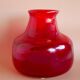 Red glass vase by Erik Höglund for Bodafors, 1960s
