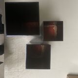 3 vases anthracite bleu