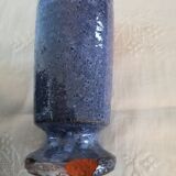 Set of 5 blue mazagrans in glazed stoneware