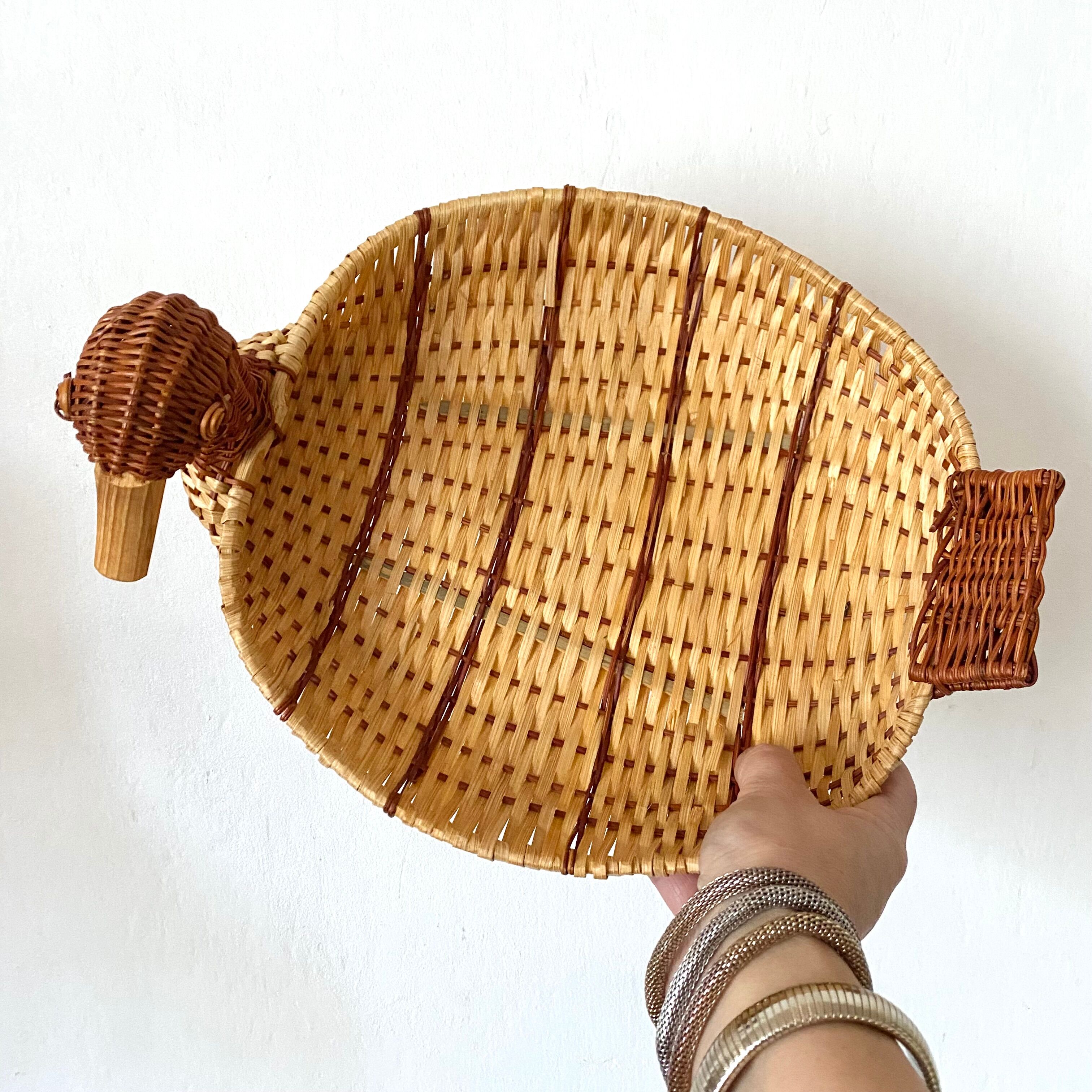 Duck woven wicker baskets
