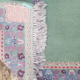 Moroccan rug 123x185cm handmade wool on cotton