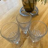 3 bistro glasses