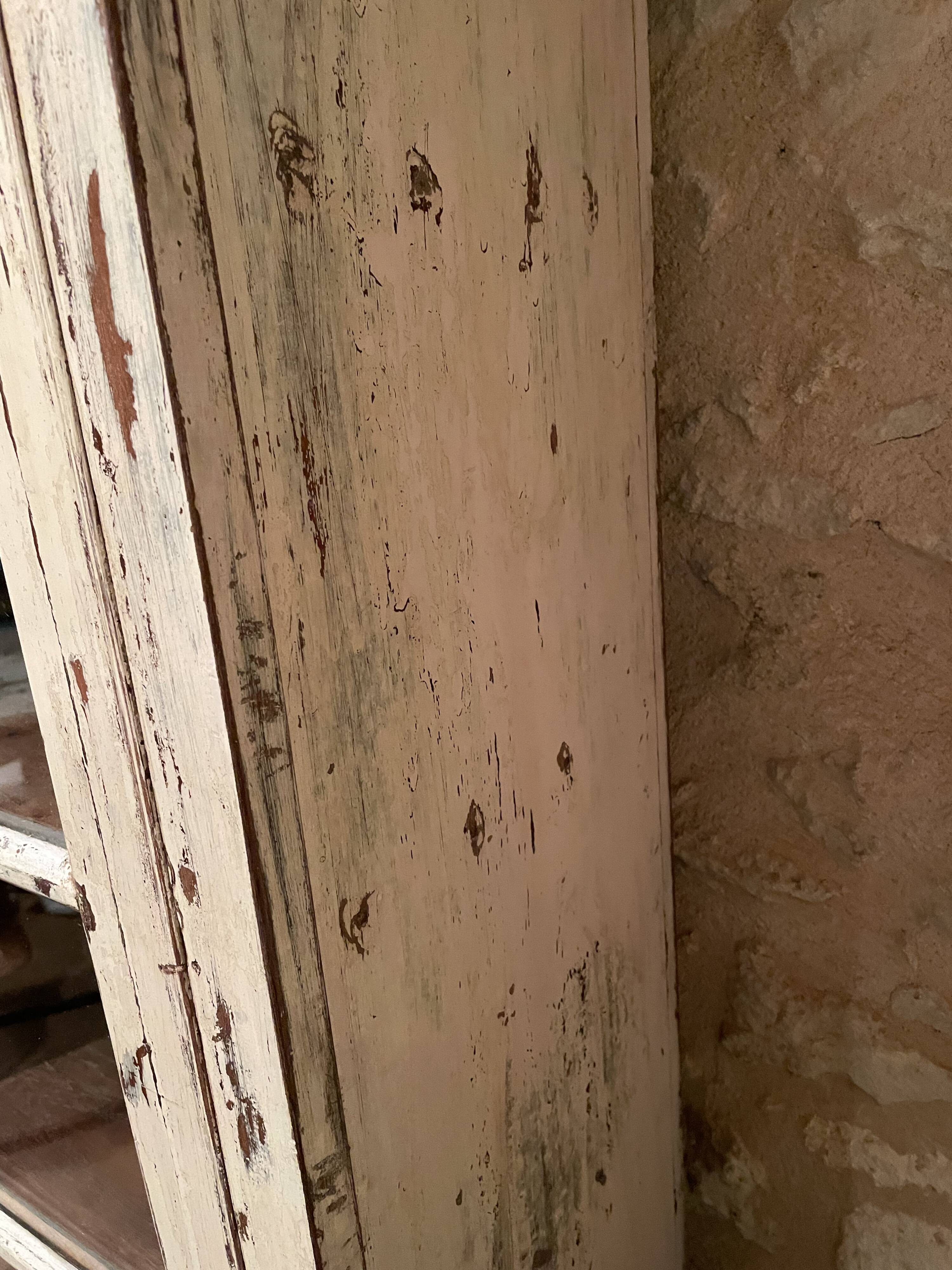 Beige lacquered teak sideboard