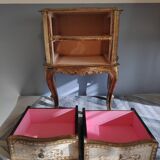 19th-century gilded Venetian-style bedside with gold leaf