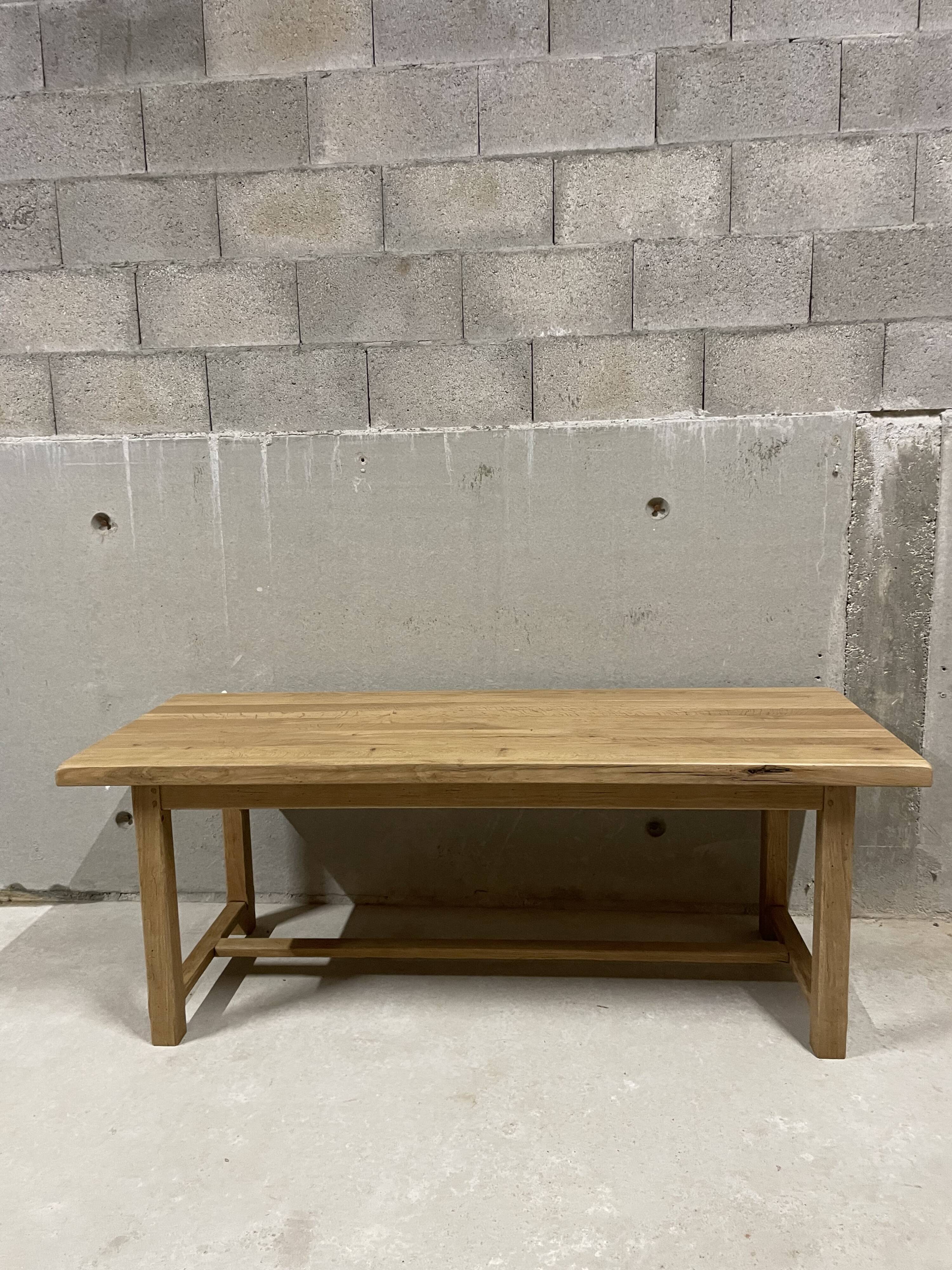 Large solid wood farmhouse table – country style